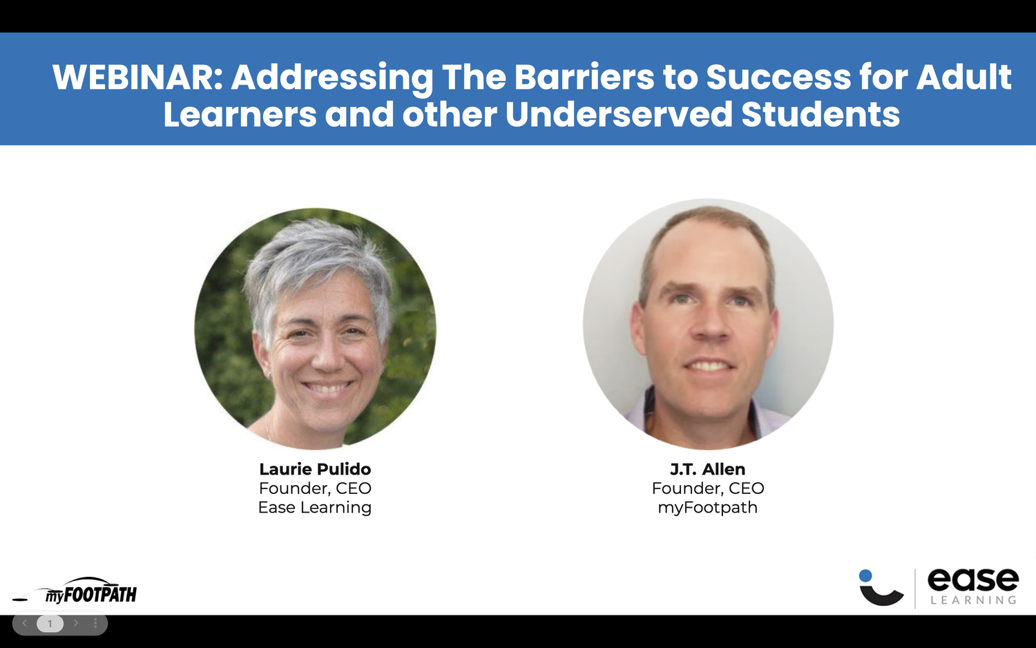 Webinar Recording Addressing The Barriers To Student Success For Adult